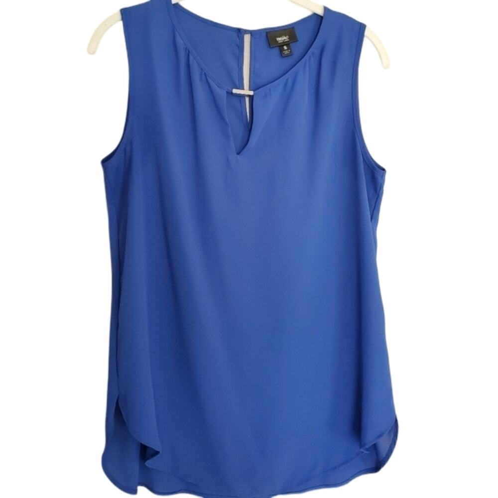 Mossimo‎ Blue Sleeveless Blouse Women's Size S Jewel Tone Corporate Work Outfit